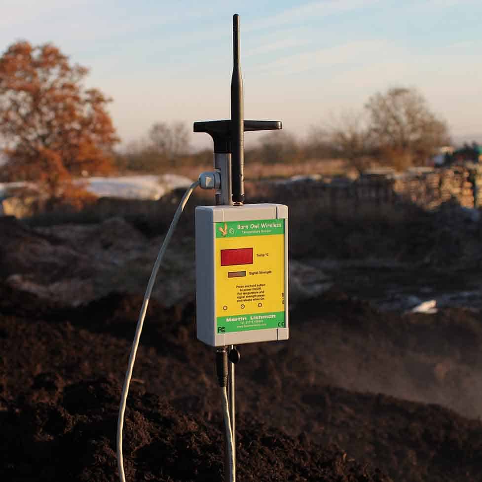 Martin Lishman Barn owl Wireless automatic crop monitoring and control system compost temperature probe