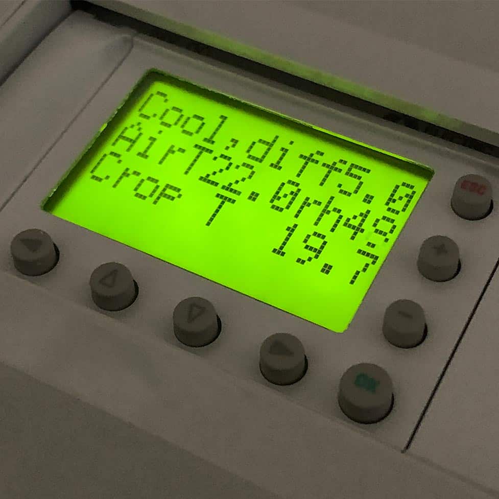 temperature differential and humidity fan control panel