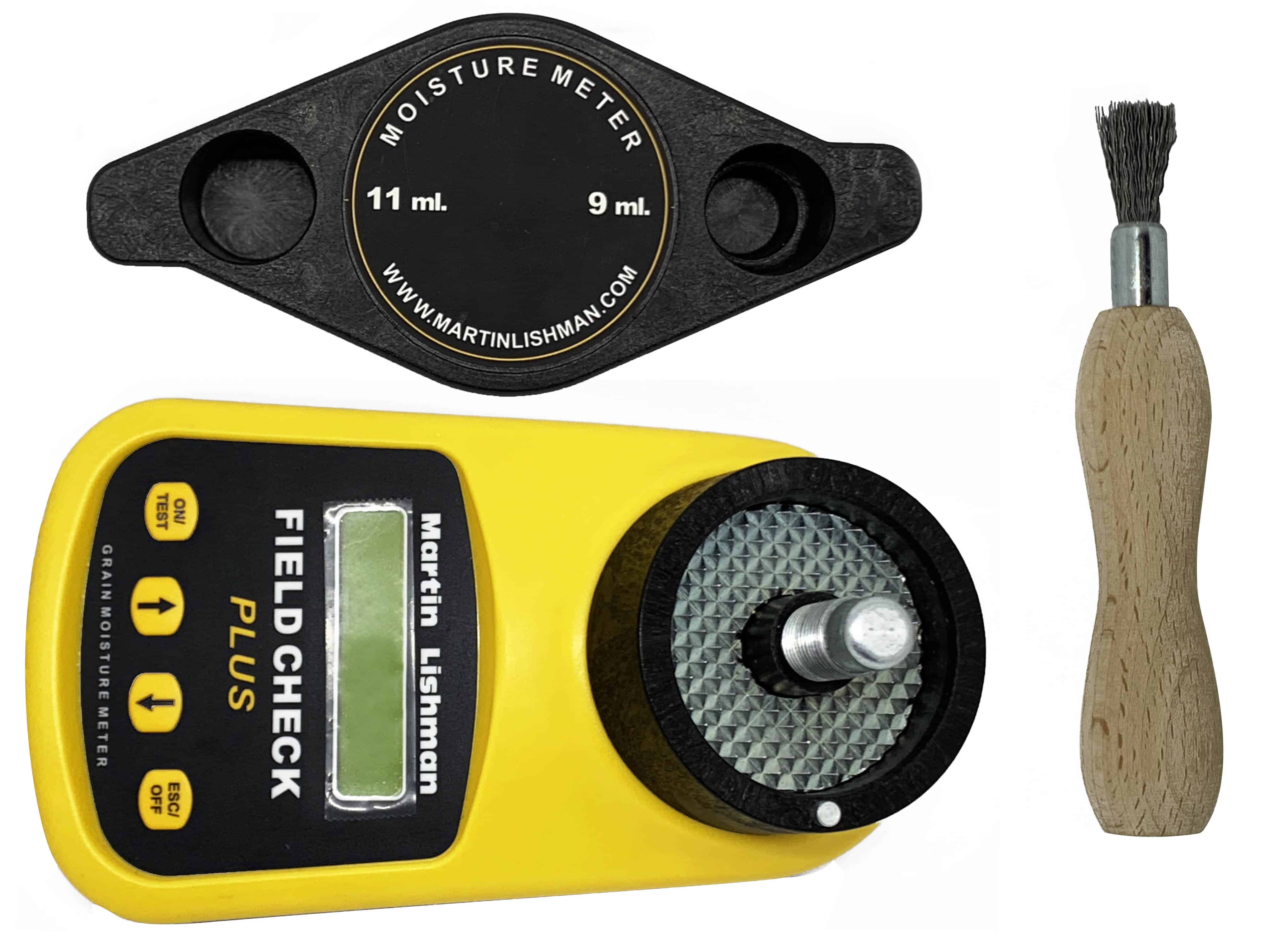 The Martin Lishman field check moisture meter comes with everything needed