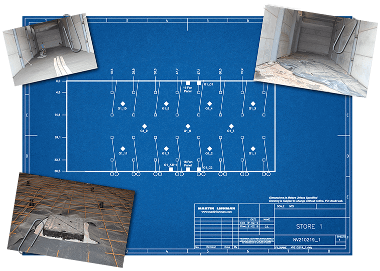 Martin Lishman FloorVent uses standard building materials, greatly reducing installation cost and time when compared to typical underfloor ventilation systems