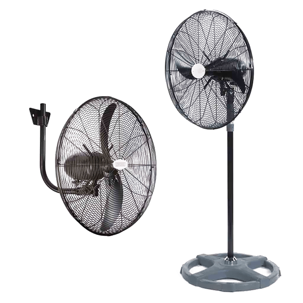 livestock building ventilation system floor standing fans