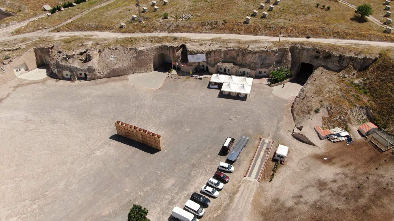 AR Tarim unique cave potato store blends in seamlessly with the landscape