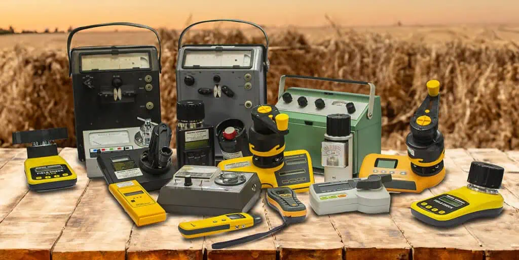 A range of moisture meters serviced by Martin Lishman's service workshop.