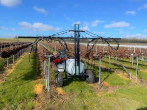 The strawberry sprayer can spray 2 rows of plants at the same time with excellent penetration